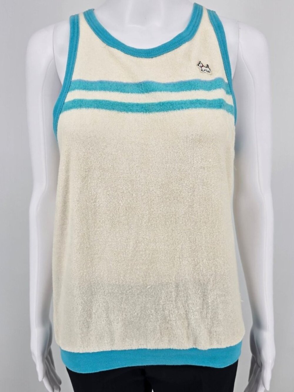 Vintage 1970s Doggon'its Women's Sleeveless Pullover Terry Cloth Tank Top (M)